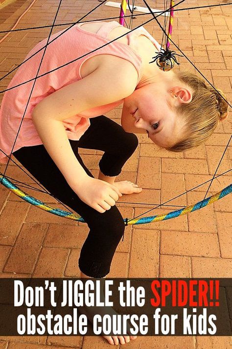 Don't Jiggle the Spider!! Halloween Obstacle Course Fun for Kids Halloween Obstacle Course, Friendship Rocks, Obstacle Course For Kids, Soirée Halloween, Kids Obstacle Course, Perfect Classroom, Heart Rocks, Halloween Fest, Classroom Valentines