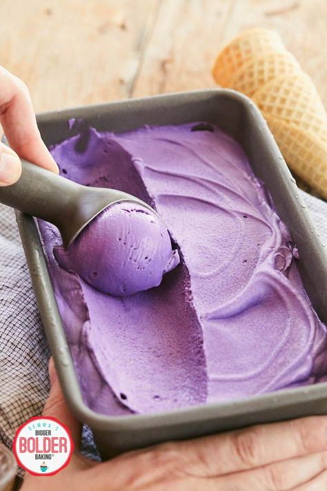 Homemade Condensed Milk, Ube Ice Cream, Ube Recipes, Ice Cream Recipes Machine, Easy Homemade Ice Cream, Filipino Food Dessert, Sugar Mountain, Bigger Bolder Baking, Fantasy Food