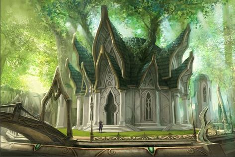 Elven City, Social Games, Play Free Online Games, 3d Modelle, Fantasy House, Fantasy Castle, Fantasy City, Fantasy Places, Fantasy Setting