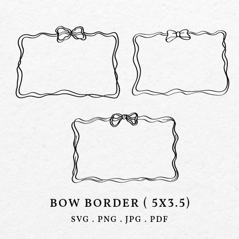 "The Bow Border Frame Scribble Squiggle is a whimsical and elegant design crafted to adorn table place cards and reception placeholders at weddings or other events. Its playful strokes mimic the grace of ribbons, infusing an air of celebration and charm. This intricate border frames the cards with delicate loops, adding a touch of sophistication to any setting. With its intricate yet enchanting design, it serves as a captivating visual element, elevating the ambiance of the occasion with joyous Bow Border, Place Card Template, Border Frame, Table Place Cards, Coron, Outline Art, Place Cards, Design Inspo, Special Event