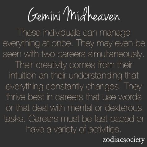 Midheaven Gemini Gemini Careers, Gemini Midheaven, Gemini Characteristics, All About Gemini, Gemini Traits, Gemini Girl, Gemini Quotes, Gemini Life, Gemini Love