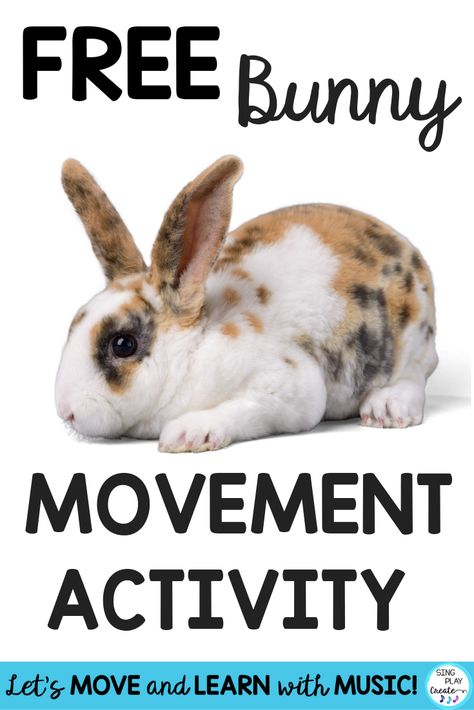 "Free Bunny Movement Activity Song ""Funny Little Bunny"" from Sing Play Create. Incorporate movement into your spring themed music classes with “Funny Little Bunny music and movement lesson. Best for PreK-2nd grade.#musiceducation #springmusicactivities #bunnymusicactivities #preschoolbunnysongs #bunnymusiclessons #bunnymovementactivities #musicandmovement #bunnysong Spring Music Activities, Movement Songs For Preschool, Movement Preschool, Orff Music, Easter Songs, General Music Classroom, Easter Classroom, Activities Elementary, Music Class Activities