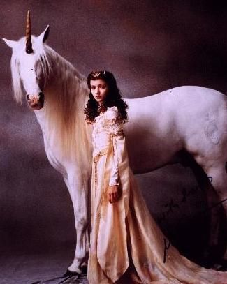 Legend (1985) - Mia Sara as Princess Lily and Tom Cruise as Jack ... Legend 1985, Mia Sara, Last Unicorn, I Love Cinema, Ridley Scott, Fantasy Films, 80s Movies, Fantasy Movies, Movie Costumes