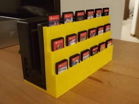 Switch Game Holder, Nintendo Switch 3d Print, Nintendo Switch Dock Cover, 3d Printed Nintendo Switch Game Holder, Nintendo Switch Cartridge Case, Happy Room, Nintendo Switch Accessories, Nintendo Switch Games, Diy Holder