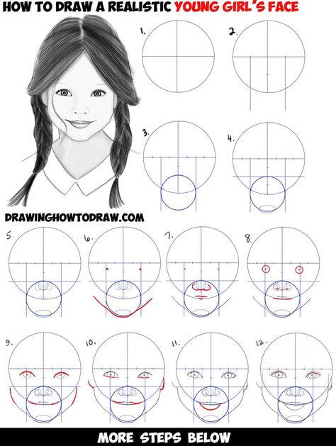 Head Step By Step, Realistic Eye Drawing, How To Draw Steps, 얼굴 드로잉, Drawing Tutorial Face, Drawing Tutorials For Beginners, 얼굴 그리기, Drawing Heads, Face Sketch