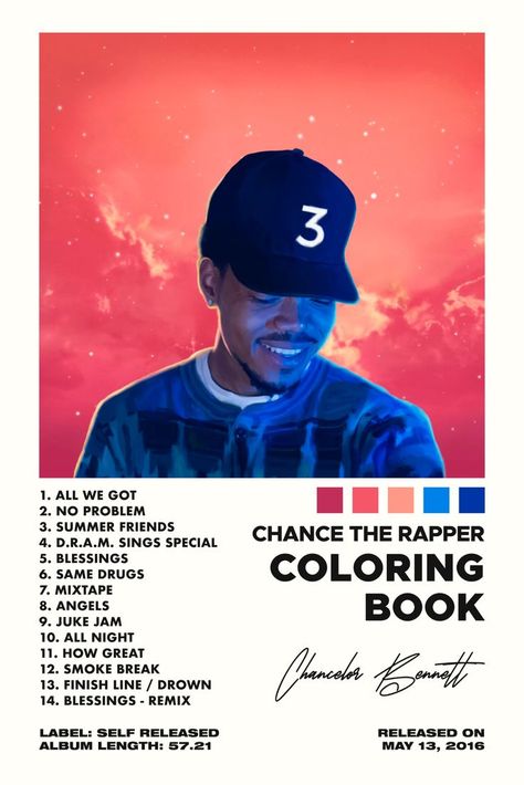 Chance The Rapper Album Cover, Chance The Rapper Poster, Music Home Decor, Song Posters, Music Cover Photos, Album Posters, Music Poster Ideas, Cool Album Covers, Angel Books