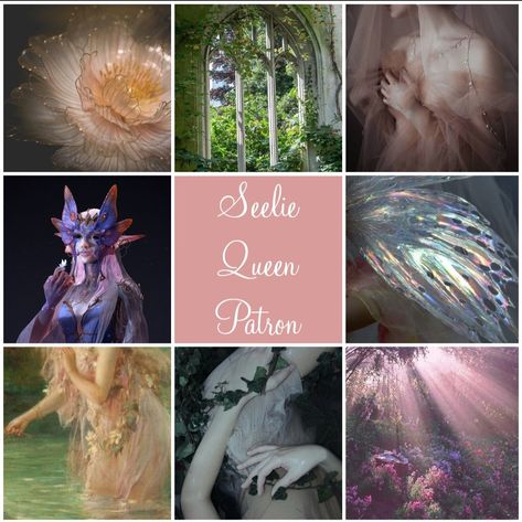 mischevious, benevolent queen of Seelies, alluring and glamorous, protecting nature Archfey Aesthetic, Archfey Warlock Aesthetic, Changeling Warlock, Warlock Ideas, Archfey Warlock, Warlock Aesthetic, Seelie Queen, Dnd Warlock, High Fae