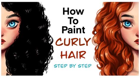 Do you want to learn how to paint curly hair? If yes I promise you will find this class helpful. In this class I am going to teach you How to Paint Curly Hair.... Paint Curly Hair, Digital Art Programs, Change Hair Color, Procreate Tutorials, Curly Hair Drawing, Change Hair, Skillshare Classes, Curly Hair Tutorial, Intro Youtube