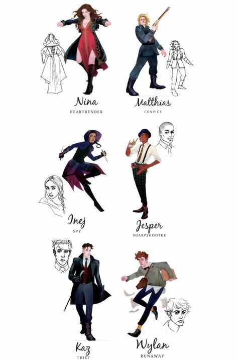 Six Of Crows Official Art, Six Of Crows Outfit Ideas, Grishaverse Fanart, Shadow Bone, Six Of Crows Characters, Crow Club, Crow Books, Grisha Verse, Book Hangover