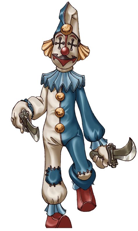 Clown Clown Concept Art, Npc Rpg, Dark Chronicle, Clown Art, Female Hunter, Dragon Star, Rpg Characters, Magical Creature, Dark Clouds