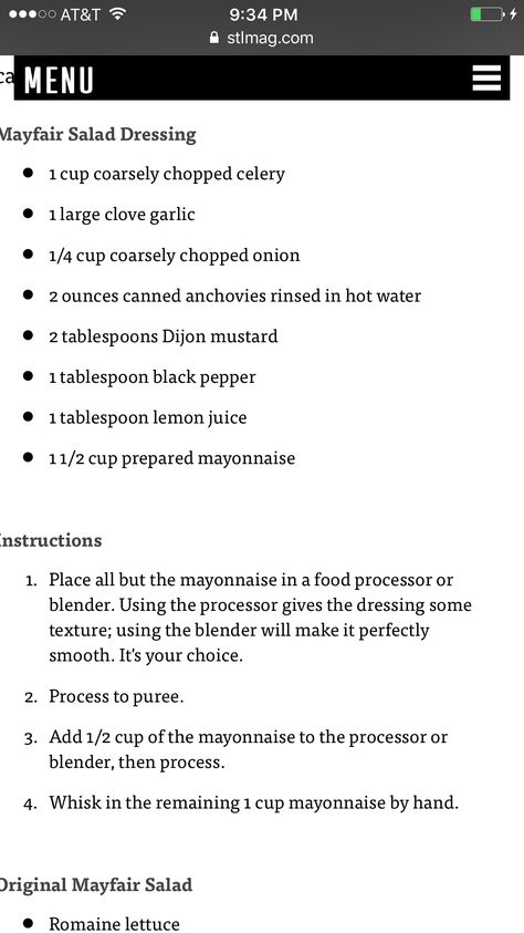 Mayfair dressing - Mayfair Hotel St. Louis MO Mayfair Dressing Recipe St Louis, Louis Dressing Recipe, Mayfair Dressing, Best Salmon Marinade, Yum Salad, Salad Board, Coleslaw Dressing Recipe, Keto Salad Dressing, Mayfair Hotel