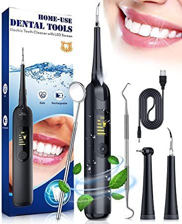 New Plaque Dental Calculus Remover for Teeth Dental Cleaner Tool Kit Electric , ultrasonic Tooth Cleaner - Portable Dental Care for Adult Pets Teeth Cleaning Tools, Teeth Whitening Diy, Easy Healthy Smoothies, Dental Plaque, Dental Cleaning, Stained Teeth, Natural Teeth Whitening, Dental Tools, Skin Pores