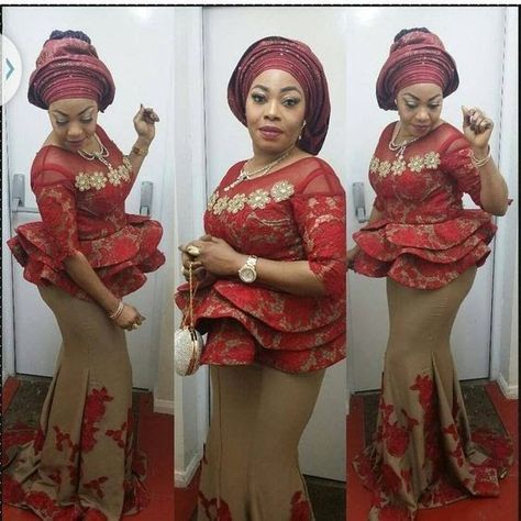 Stylish Cute Aso Ebi Skirt and Blouse for Wedding Guest Ankara Short Skirt And Blouse, Short Skirt And Blouse, Long Skirt And Blouse, Ankara Short Skirt, Skirt And Blouse Styles, Ankara Short, Nigerian Lace Styles, African Lace Styles, African Outfits