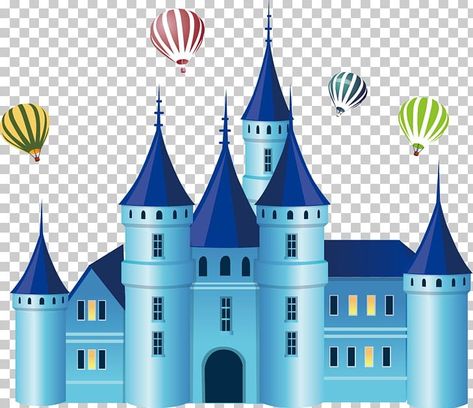 Disney Castle Drawing, Castle Cartoon, Prince Castle, Castle Clipart, Carnival Inspiration, Art Balloon, Blue Castle, Cinderella Characters, Castle Vector