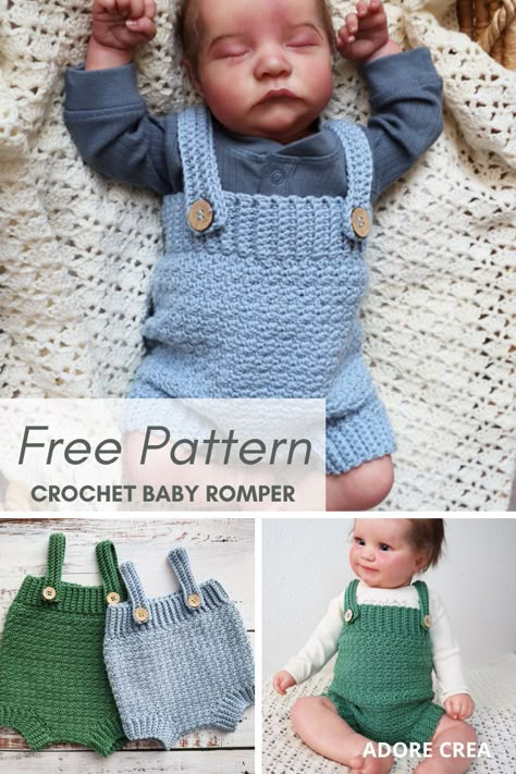 Crochet Zig Zag, Baby Crochet Ideas, Boy Crochet Patterns, Crochet Patterns Baby Boy, Crochet Baby Projects, Zig Zag Crochet, Crochet Baby Stuff, Baby Boy Crochet, Baby Romper Pattern