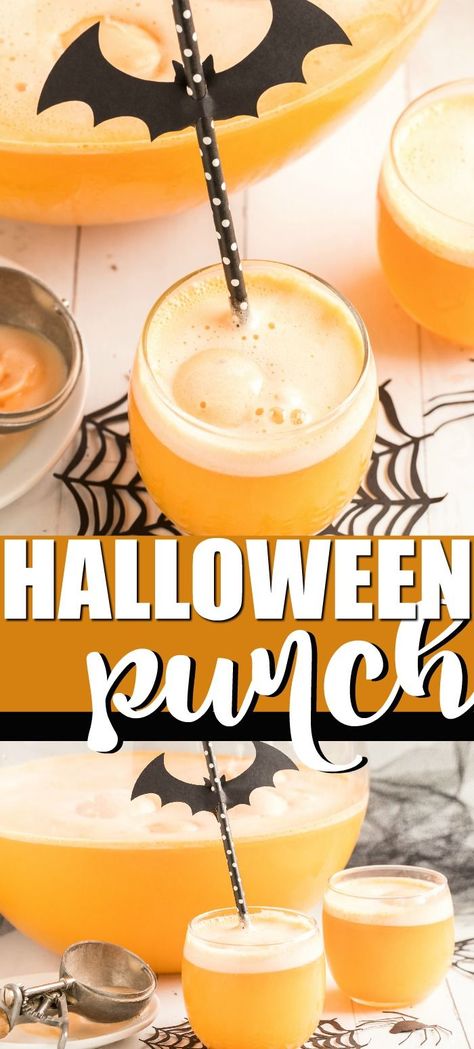 Halloween Punch For Kids, Quick Party Desserts, Sherbet Punch Recipes, Halloween Punch Recipes, Hot Fudge Cake, Sherbet Punch, Orange Punch, Hot Chocolate Fudge, Halloween Punch