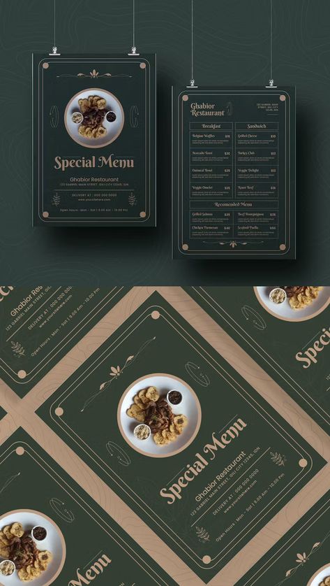 Foodies Menu Design AI, EPS, PSD Chef Special Menu Design, Daily Menu Design, Menu Card Design For School Project, Catering Menu Design Templates, Restaurant Menu Card Design Creative, Menu Front Cover Design, Menu Design Inspiration Creative, White Menu Design, Menu Card Design Restaurant