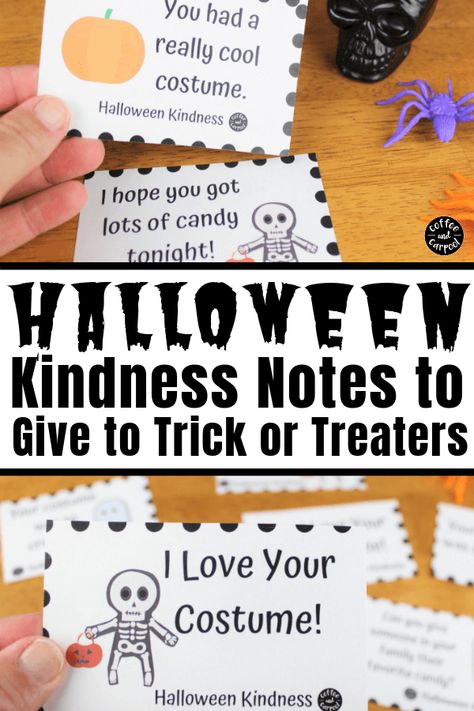 Halloween Kindness Notes to spread kindness this Halloween to trick or treaters. It's the perfect kindness activity for kids. A great way to encourage kindness among kids, and for your own family to show kindness to others! Enjoy a happy and safe Halloween with this great hack for parents. #HappyHalloween #ShowKindness #HappyFall School Readiness Activities, Kindness Notes, Kindness Cards, Teal Pumpkin Project, Kindness Challenge, Teal Pumpkin, Kindness Activities, Trick Or Treaters, Pumpkin Projects