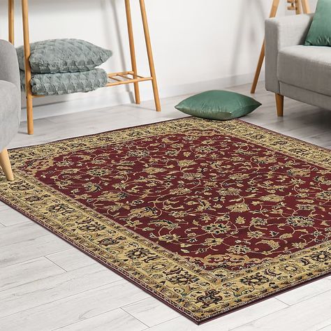 Radici USA Castello 3 X 5 (ft) Burgundy Indoor Floral/Botanical Oriental Area Rug in the Rugs department at Lowes.com