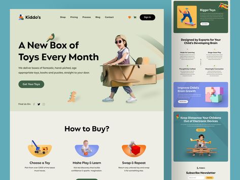 Kids Toy Store by Nasim ⛹🏻‍♂️ Toy Store Design, Age Appropriate Toys, Kids Toy Store, Kids Toy Shop, Website Color Palette, Ecommerce Shop, Ui Design Website, Ui Ux Designer, Ecommerce Design