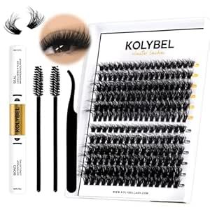 Lash Extension Kit Lash Clusters Kit Thick Eyelash Clusters D Curl Wispy Individual Lashes Cluster Eyelash Extensions False Eyelashes DIY Lash Extension Kit by KOLYBEL(60D+80D-10-18MIX Thick KIT) Eyelash Clusters, Cluster Eyelash Extensions, Lash Extension Kit, Cluster Eyelashes, Lash Clusters, Eyelash Kit, Diy Lash Extensions, Thicker Eyelashes, Individual Lashes