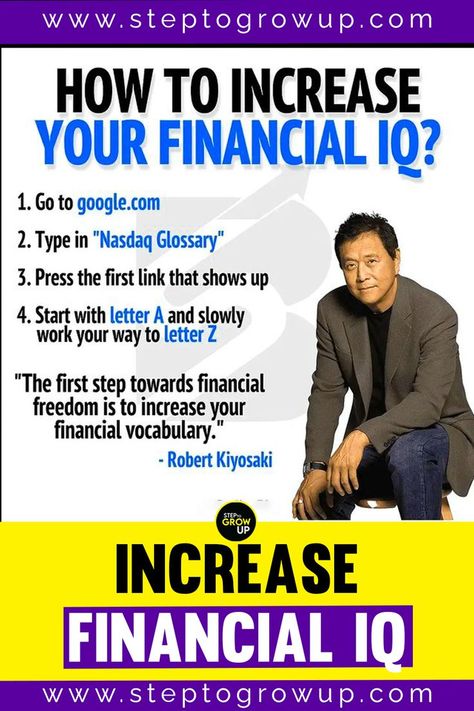 how to increase financial iq Financial Iq, Rich Dad Poor Dad, Robert Kiyosaki, Letter Z, Financial Education, Motivation Success, Educational Websites, Powerful Quotes, Success Stories