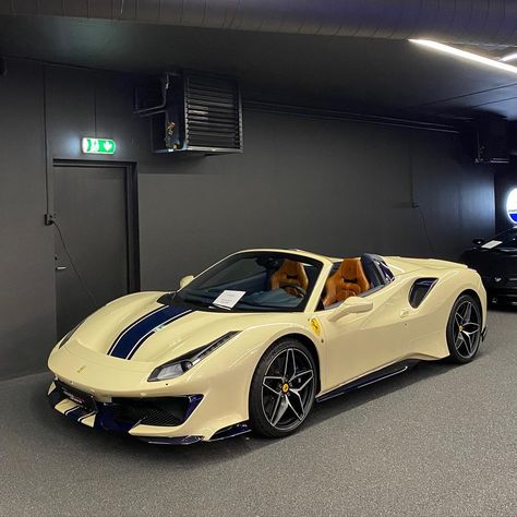 Perfect Specification on Instagram: “Bianco Avorio Ferrari 488 Pista Spider with an aged leather interior. Thoughts on this spec?😮📸 @supercars_no #Ferrari #488 #Pista…” Ferrari 488 Pista Spider, Ferrari Spider, Cars India, Ferrari 488 Spider, Sports Cars Ferrari, Ferrari 488 Pista, High End Cars, Lux Cars, Exotic Sports Cars