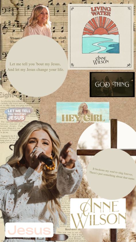 #Annewilson #music #vibes #jesus Christian Music Playlist, Anne Wilson, Worship Lyrics, Best Country Singers, For King And Country, Jesus Is Alive, Music Vibes, Music Collage, King And Country