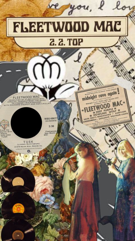 fleetwood mac⚜️ #fleetwoodmac #stevienicks Fleetwood Mac Party Theme, Photo Collage Wall, Lindsey Buckingham, 70s Party, Live Rock, Photo Wall Collage, Wolf Howling, Collage Wall, Fleetwood Mac