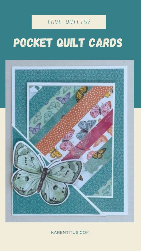 Paper Quilt Cards, Stampin Up Quilt Cards, Paper Strip Cards, Quilted Cards Handmade, Quilt Cards Ideas, Pocket Cards Ideas, Quilt Cards Handmade, Pocket Quilt, Strip Cards