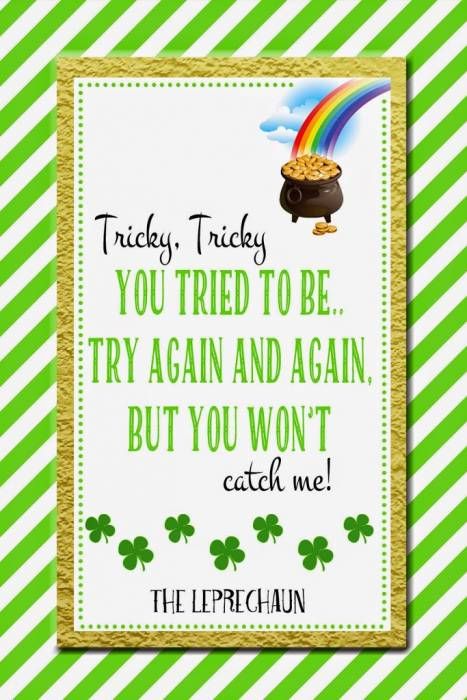 Printable Leprechaun Trap Letter Leprechaun Note, St Patrick's Day Printables, Leprechaun Tricks, St Patrick Day Treats, Leprechaun Trap, St Patricks Day Crafts For Kids, St Patrick Day Activities, St Patrick's Day Crafts, Lego For Kids