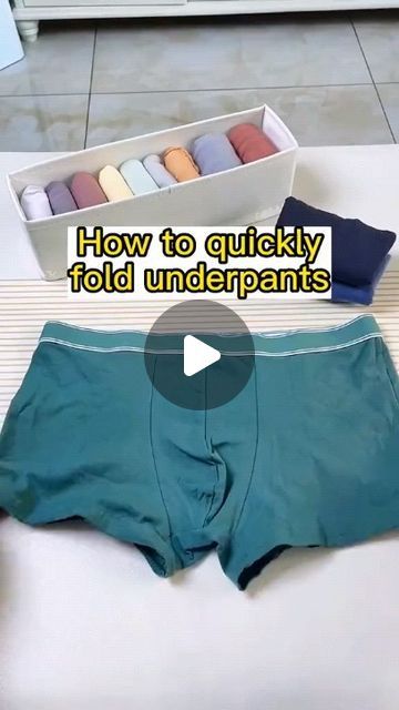 How To Folding on Instagram: "Nice way to fold underpants🧐#foldingclothes #fold #storage #fy #menboxer" Pants Folding, Chinese Pants, Fold Over Pants, Folding Clothes, August 8, Cleaning Organizing, Cleaning Household, Pants, On Instagram