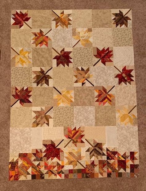 Fall Quilts Autumn, Fall Leaf Quilt Block Pattern, Maple Leaf Quilt Pattern, Autumn Leaf Quilt Block, Autumn Leaves Quilt, Free Falling Leaves Quilt Pattern, Autumn Patchwork, Leaf Quilts, Maple Leaf Quilts Autumn Leaves