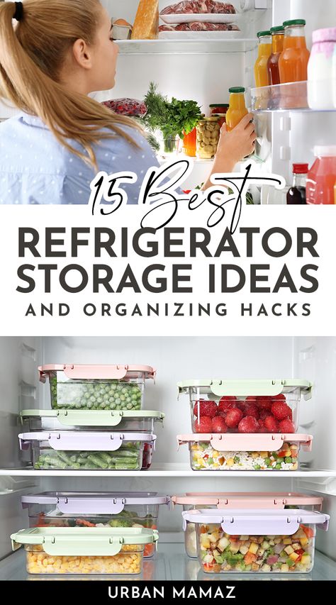 Best Refrigerator Storage Ideas Organized Fridges, Organized Refrigerator Ideas, Refrigerator Storage Ideas, Organized Refrigerator, Counter Depth Fridge, Refrigerator Ideas, Best Refrigerator, Fridge Storage, Small Refrigerator