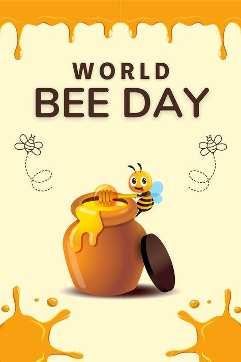 Happy World Bee Day! 🐝 Celebrate World Bee Day by enjoying some honey or maybe planting some bee friendly flowers 🙌🌼🌻 World Bee Day, Bee Friendly Flowers, Bee Day, Pink Sparkles, World Days, Bee Friendly, Yellow Butterfly, National Holidays, Bright Flowers