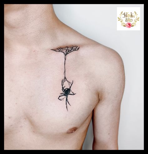 Collarbone Spider Tattoo, Spiderman Tattoo, Celestial Tattoo, Magic Runes, White Ink Tattoo, Fine Art Portrait Photography, Marvel Tattoos, Spider Tattoo, Hand Poke