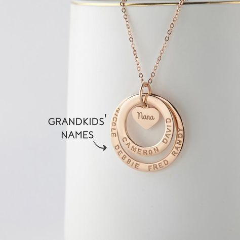 Grandma Jewelry Mother's Day Gift For Grandma | Etsy Grandma Jewelry, Nana Necklace, Grammy Gift, Grandmother Necklace, Grandmas Jewelry, Grandmother Jewelry, Grandma Necklace, Big Ring, Small Ring