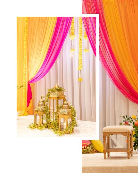 In celebration of their Gaye Holud, where the vibrant yellow of turmeric takes center stage, our couple chose this radiant hue as their backdrop with pops of orange and pink planning @eventsbykhatera photography @juliasummersphotography decor @radiantdecor #gayeholud #weddinginspiration #fusionwedding #holud #culturalwedding #mehndi #southasianweddings #southindianbride #weddinginspo #weddingcolors #bridesmaids #2025bride Orange Backdrop, Backdrop Decor, Fusion Wedding, South Asian Wedding, Orange And Pink, South Indian Bride, Pink Decor, Center Stage, Wedding Inspo