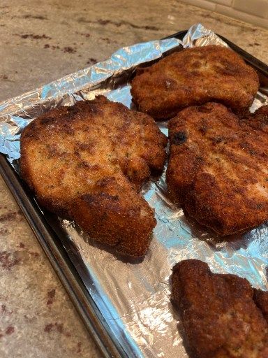 Oven Fried Pork Chops, Breaded Pork Chops Baked, Breaded Pork Tenderloin, Pork Chops Bone In, Crusted Pork Chops, Oven Pork Chops, Center Cut Pork Chops, Parmesan Crusted Pork Chops, Breaded Pork Chops