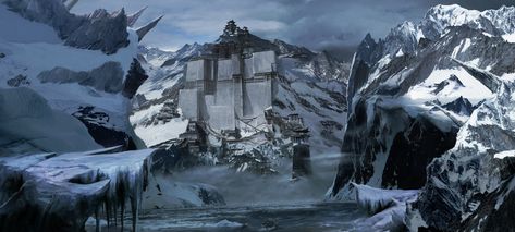 Finding Unknown Kadath by samice Olivier Mira Armstrong, Fantastic Wallpapers, Scene Wallpaper, Mountain Wallpaper, Galaxy Painting, Fantasy Castle, Fantasy City, Fantasy Places, Matte Painting