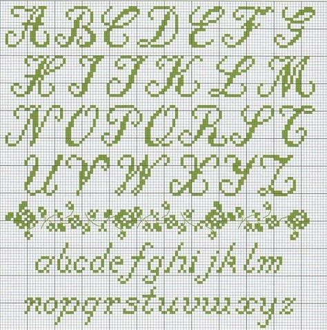 Italic alphabet Cross Stitch Letter Patterns, Plastic Canvas Letters, Crochet Letters, Cross Stitch Alphabet Patterns, Cursive Alphabet, Cross Stitch Fonts, Cross Stitch Letters, Embroidery Alphabet, Cross Stitch Love