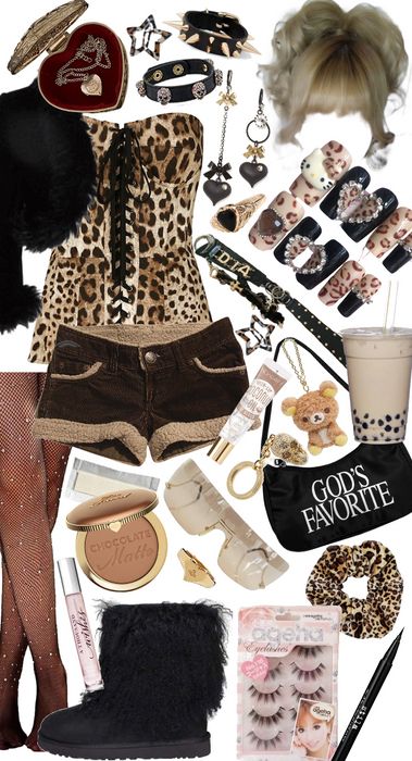 Gyaru Fashion Tsuyome, Gyaru Leopard Print, Tsuyome Gyaru Fashion, Dc Oc, Gyaru Aesthetic, Alt Y2k, Phone Customization, Oc Outfits, Gyaru Fashion