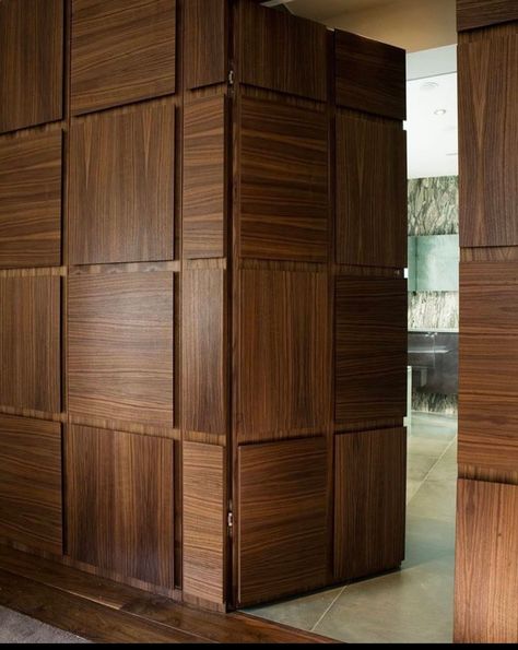 Wooden House Doors, Floor To Ceiling Wardrobes, Pintu Interior, Solid Interior Doors, Entrance Door Design, Hidden Rooms, Wooden Door Design, Secret Door, Door Design Interior