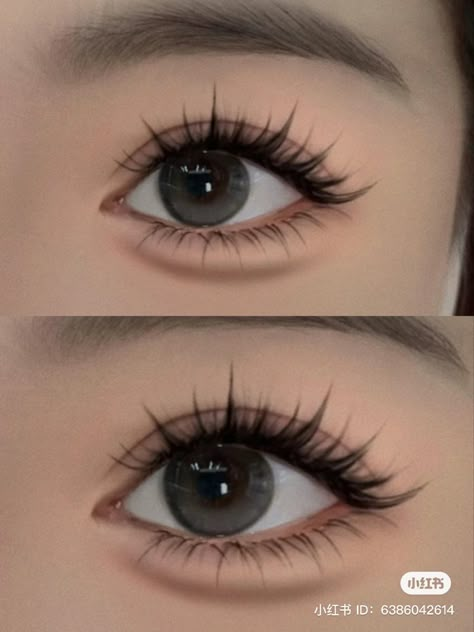 #aesthetic #makeup #cbeauty #chinesemakeup #douyin #beauty #fashion #makeupideas #manhua #manhualashes #chinese Natural Manhua Lashes, Douyin Lash Extensions, Douyin Lower Lash, Natural Eye Makeup Douyin, Douyin Fake Lashes, Chinese Makeup, Perfect Eyelashes, Eyelash Extentions, Eyebrow Tutorial