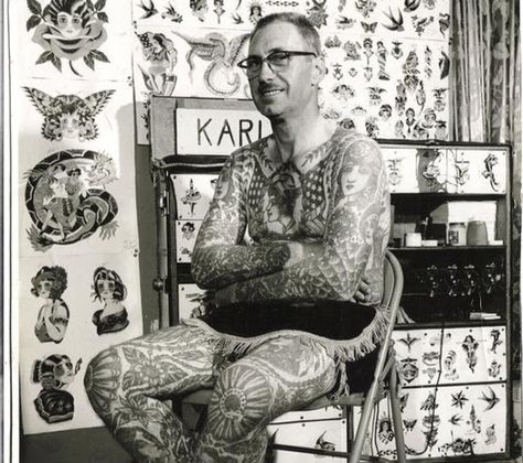 Bert Grimm | Anchor: Midwest Original Tattoo Master, Bert Grimm Louis Faurer, Bert Grimm, Old School Ink, Vintage Style Tattoos, Famous Tattoo Artists, Vintage Tattoo Design, History Tattoos, Tattoo People, Tattoo Master