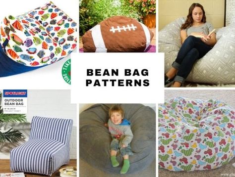 14 FREE Bean Bag Chair Sewing Patterns Beanbag Chair Pattern, Bean Bag Sewing Pattern, Bean Bag Chair Pattern, Football Bean Bag, Bean Bag Pattern, Log Cabin Quilt Pattern, Giant Bean Bags, Bean Bag Chairs, Bag Chairs