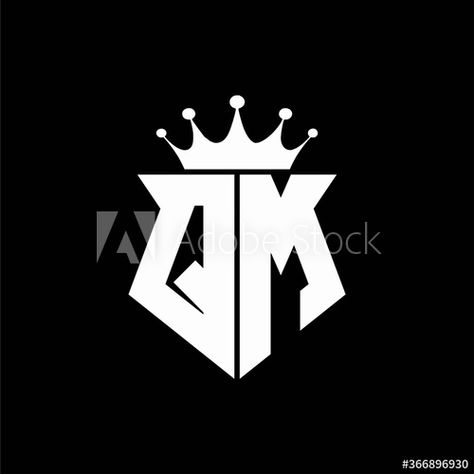 qm logo monogram shield shape with crown design template #AD , #monogram, #shield, #qm, #logo, #design Qm Logo, Mw Logo, Sj Logo, Dm Logo, Ems Logo, Sm Logo, Ad Monogram, Dp Logo, P Logo Design