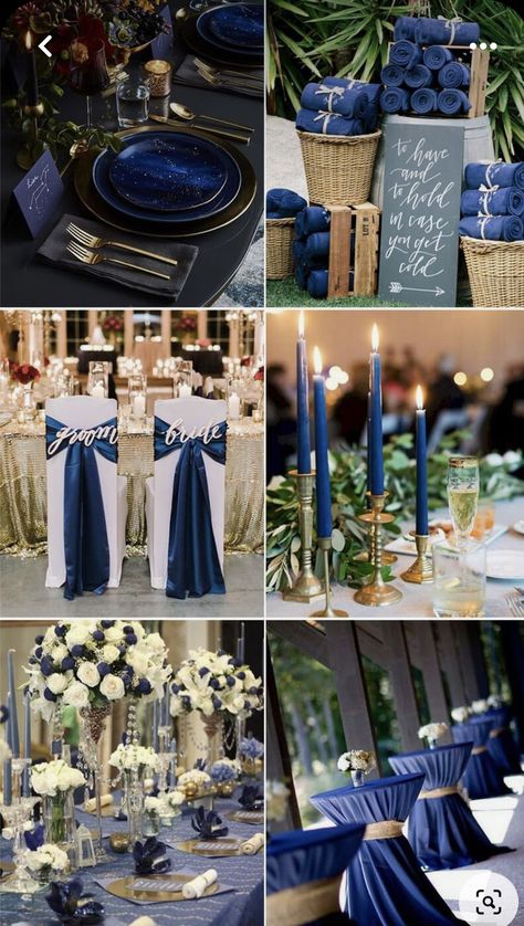 50 Guest Wedding Ideas, 50 Shades Of Blue Wedding Ideas, Shades Of Blue Wedding Decorations, Elegant Wedding Decorations Receptions, Wedding Colors Royal Blue, Rustic Blue Wedding, Shades Of Blue Wedding, Blue Rustic Wedding, Wedding Decorations Elegant