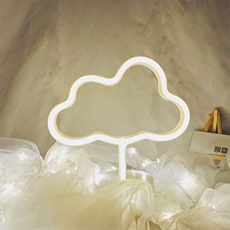 Lights For Kids Room, Neon Lamp, Kids Christmas Party, Indoor Lamp, Led Neon Lighting, Neon Light Signs, White Cloud, Sign Lighting, Neon Lights