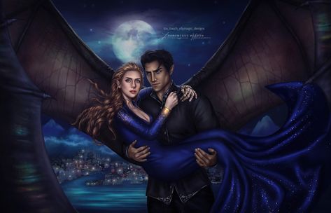 Dominique Wesson, Rhysand And Feyre, Quirky Books, Acotar Fanart, July Art, Acotar Funny, Feyre And Rhysand, Book Fanart, A Court Of Wings And Ruin